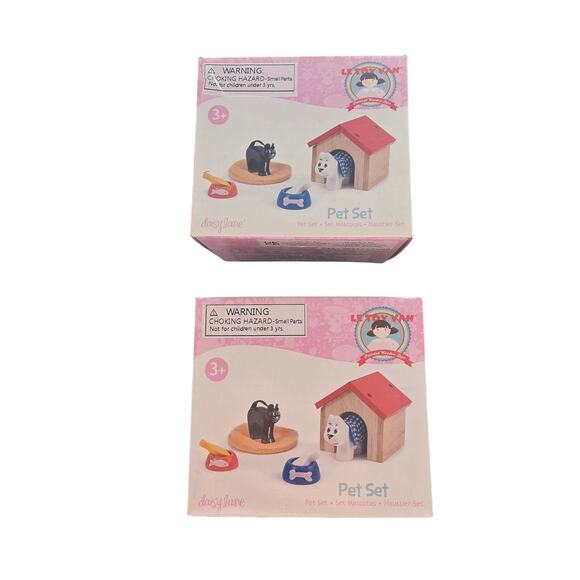 Le Toy Van Kids Toy Pet Set 3+ Years Dog Cat Lot Of 2 Sets NWB Gift - Picture 1 of 4